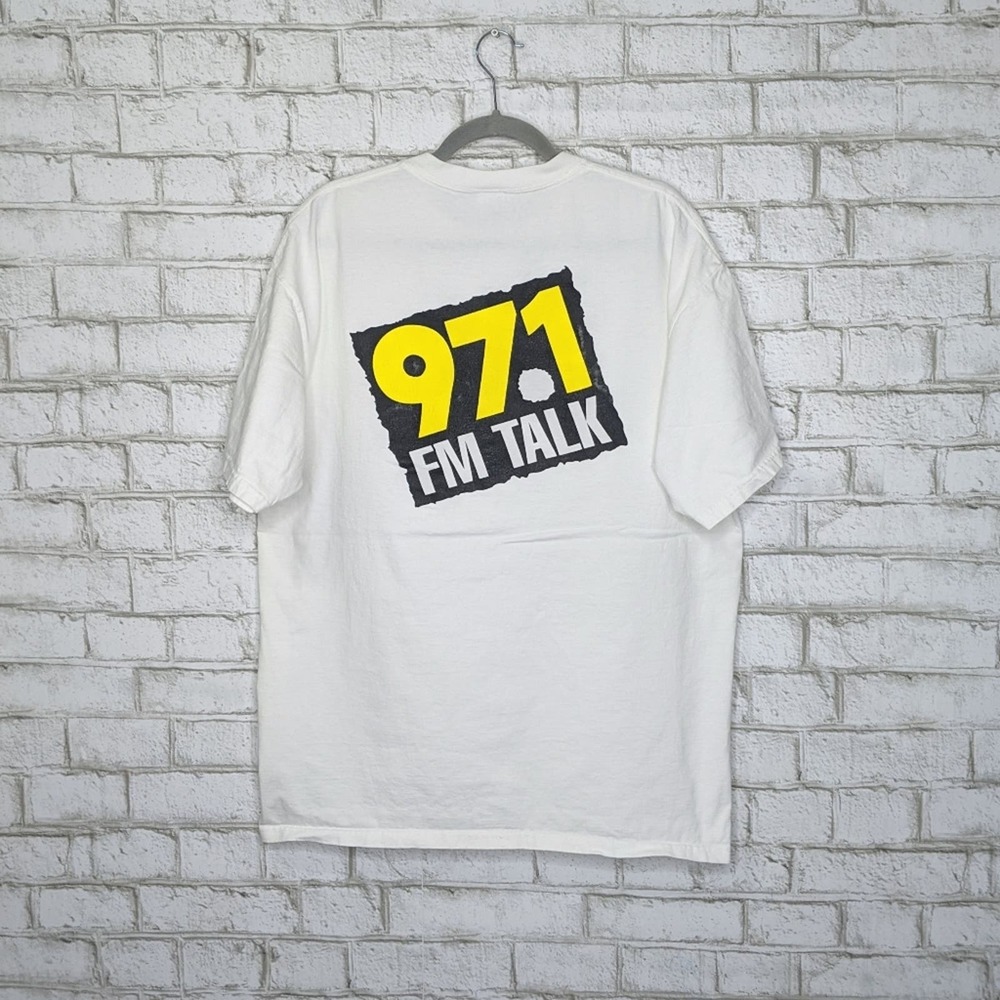 Vtg 97.1 Radio Double Sided T-shirt Anvil XL Music Vintage Promo